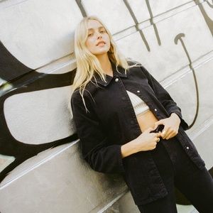 Zara black denim jacket